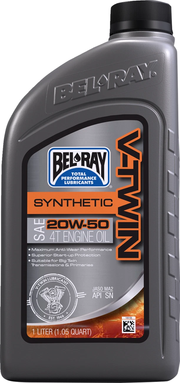 BEL-RAY V-Twin Synthetic Motorcycle Oil 20W-50 1L (303133150160)