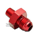 6AN 1/8-27 NPT Oil/Fuel Line Hose Male/Female Union Fitting Connector Red