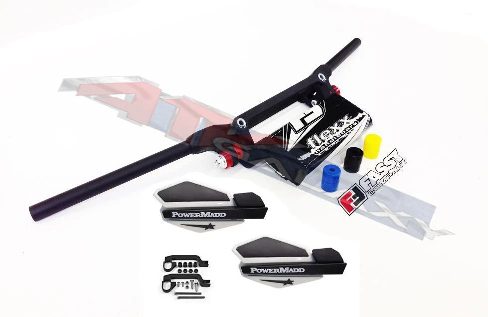 Fasst Flexx 14" Handlebars + Powermadd Star Series Handguards for ATV