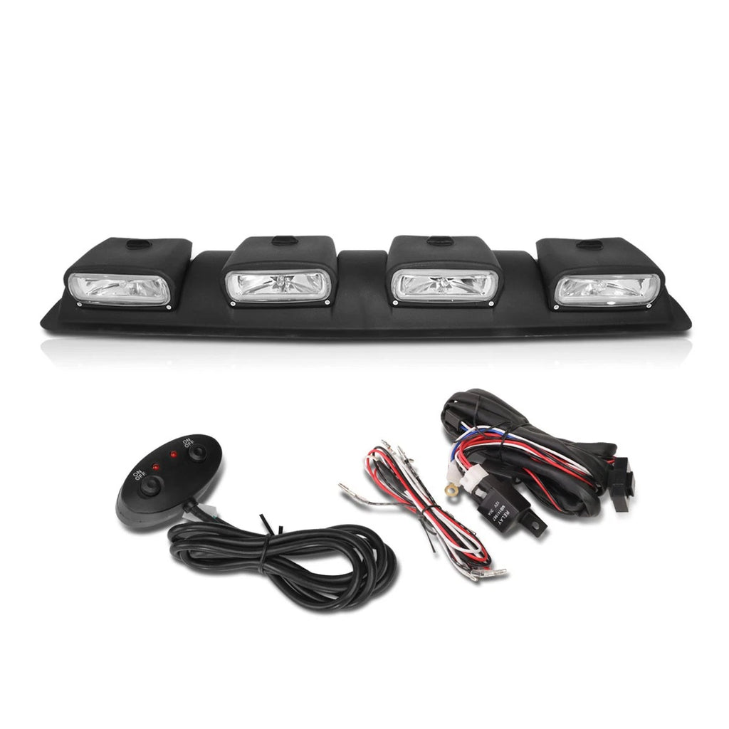 4X4 Off-Road Clear Lens Roof Top Cab Fog Light Lamp w/Switch