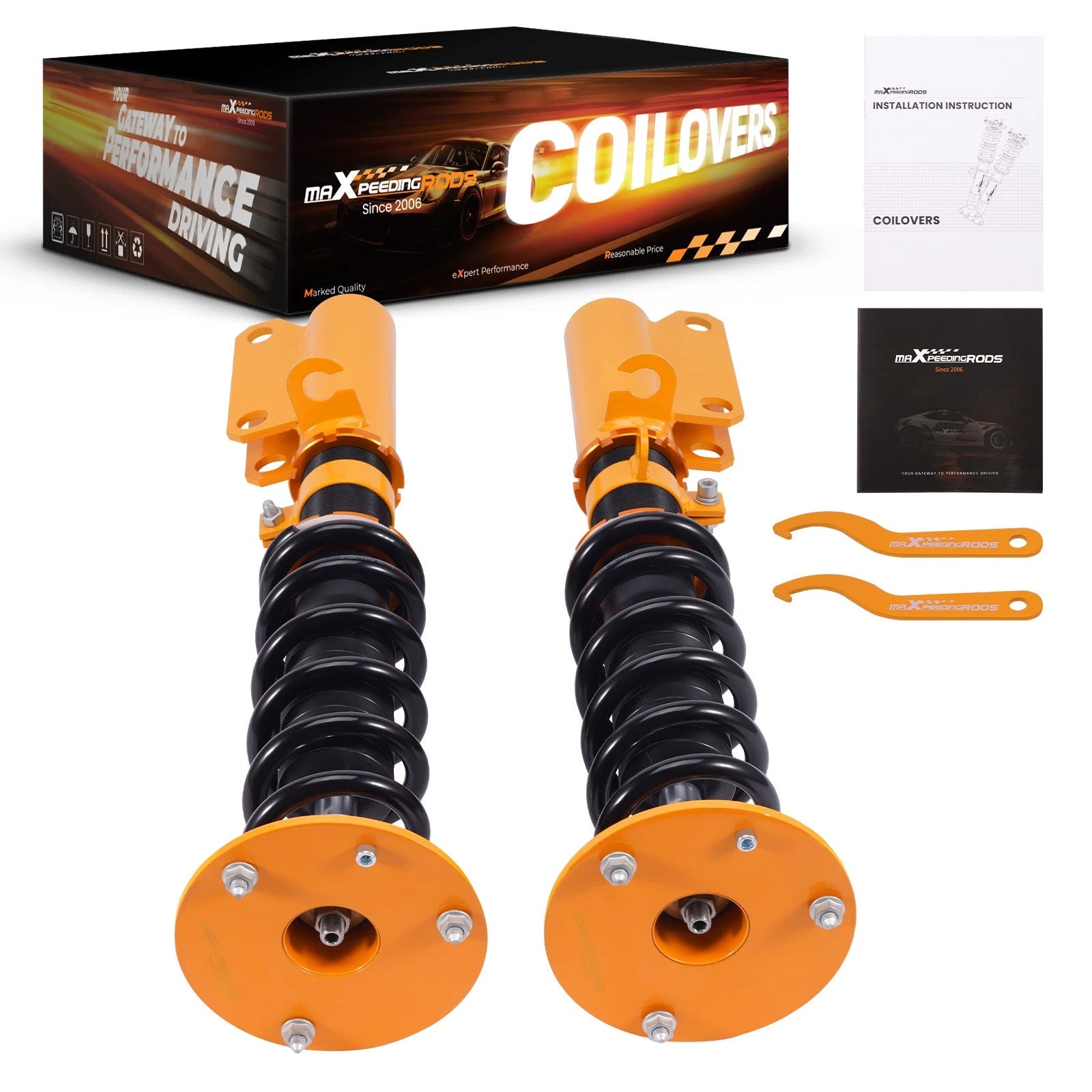 Pair Front Coilovers Struts & Springs Assembly for BMW X5 E53 (2000–2006)