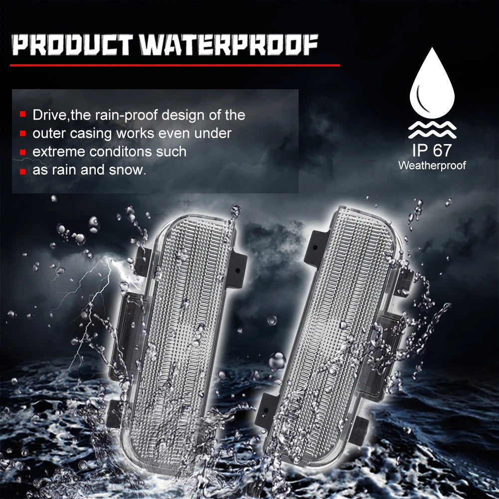 2X Clear Lens Tailgate Reverse Backup Lights for Corvette C4 (1984–1990)