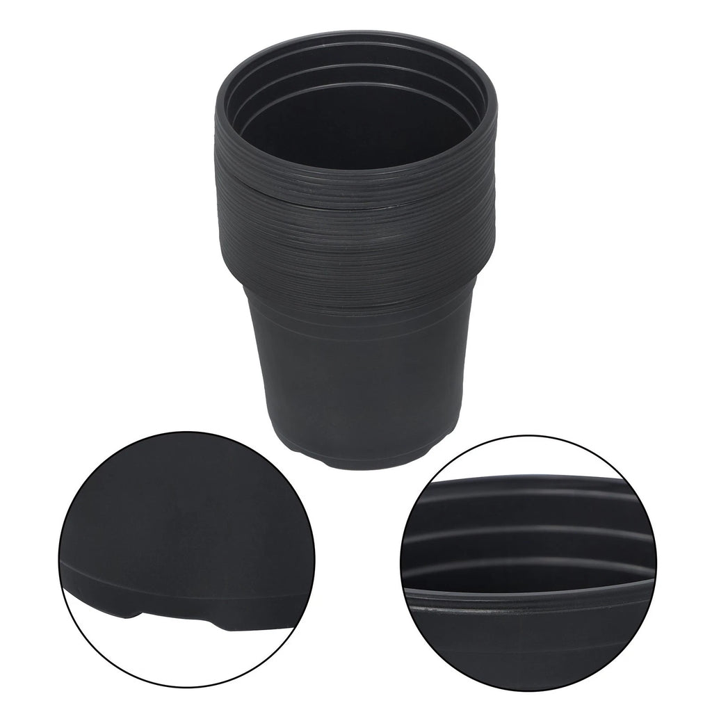 Set of 100 Plastic Flower Nursery Pots with Drainage Holes