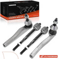 Set of 4 Front Inner & Outer Tie Rod Ends for Mercedes W205 C300 (2015–2021)