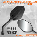 Universal Convex ATV Handlebar Mount Side View Mirrors (Universal)