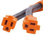 Set of 2 Pure Copper 50A to 15A Generator Cables