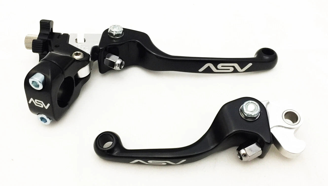 ASV F3 Front Brake Clutch Perch Levers Pair Black for Kawasaki KX 250F 450F (2006–2023)