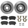 Brembo Rear Brake Kit Drilled Rotors Low-Met Pads for Audi S4 S5 (2008–2012)