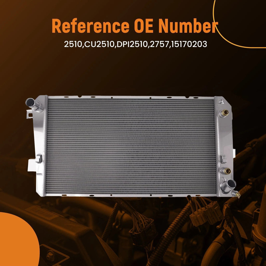 3 Row Aluminum Cooling Radiator for Silverado 2500 HD 6.6L (2001–2005) 89018318