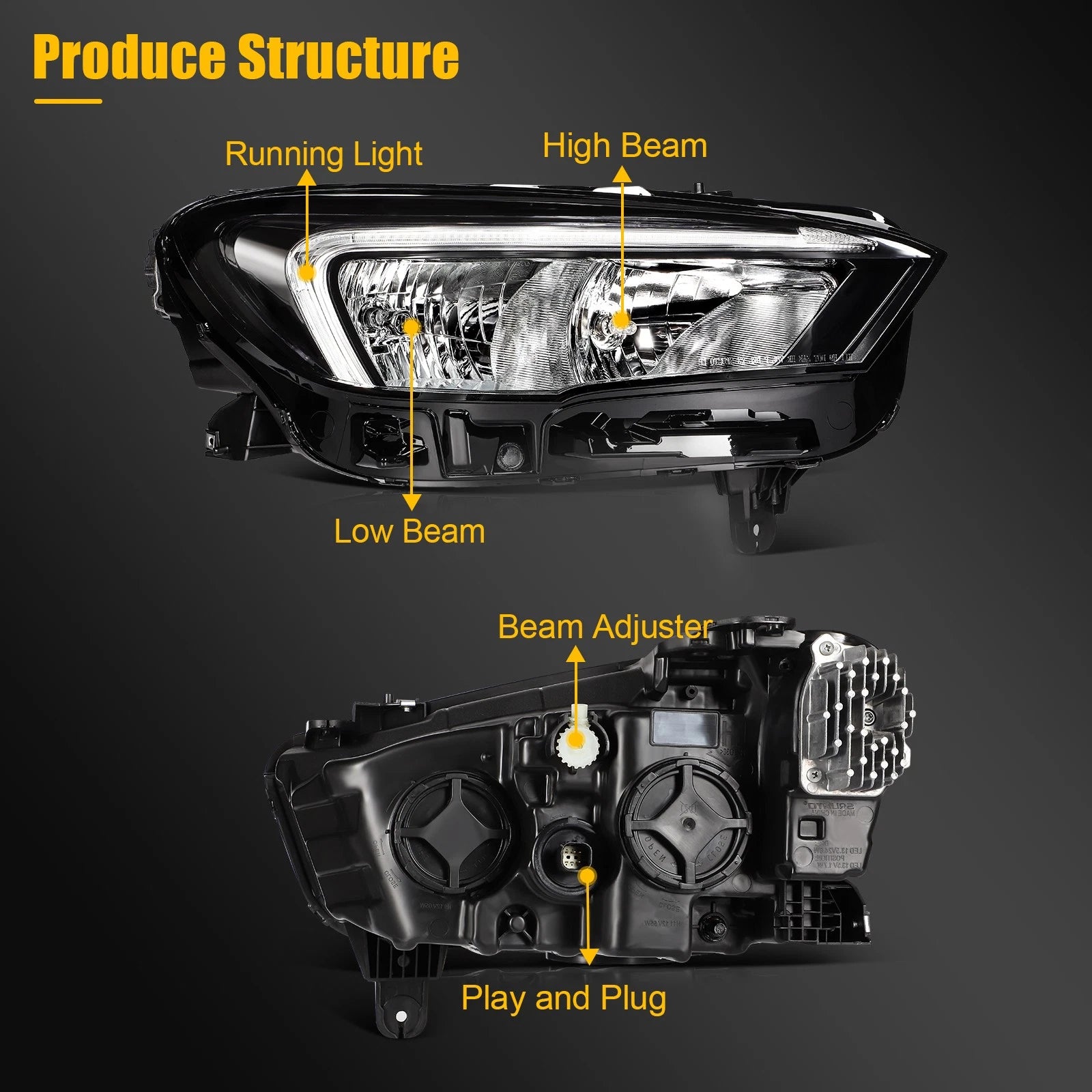 Right Side Headlight with LED DRL for Buick Encore GX (2020–2023)