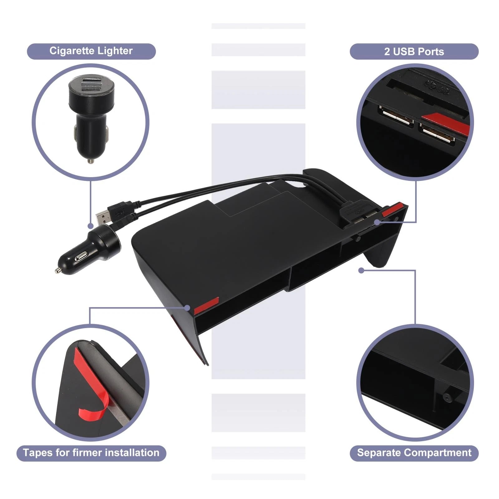Center Console Storage Box Organizer for Toyota RAV4 (2019–2021)