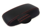 Leather Synthetic Console Armrest Cover for Mazda Protege (1995–1998) Red Stitch