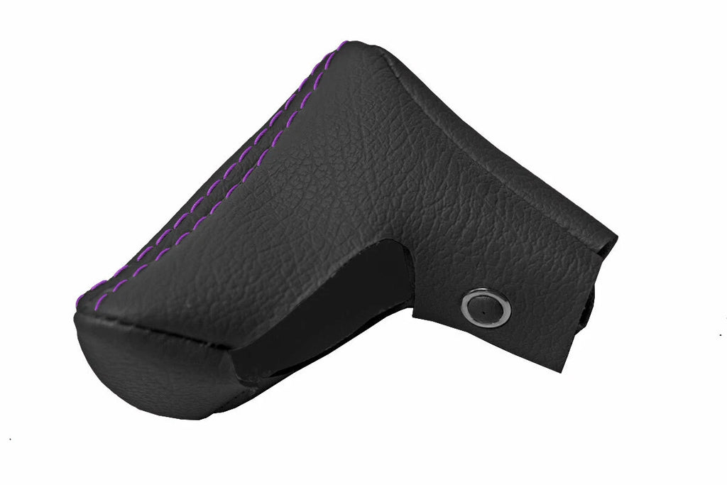 Leather Automatic Shift Gear Knob Cover for BMW E30 (1981–1991) Purple Stitch