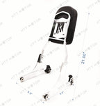 Chrome Flame Detachable Sissy Bar Backrest & Luggage Rack for Harley Softail