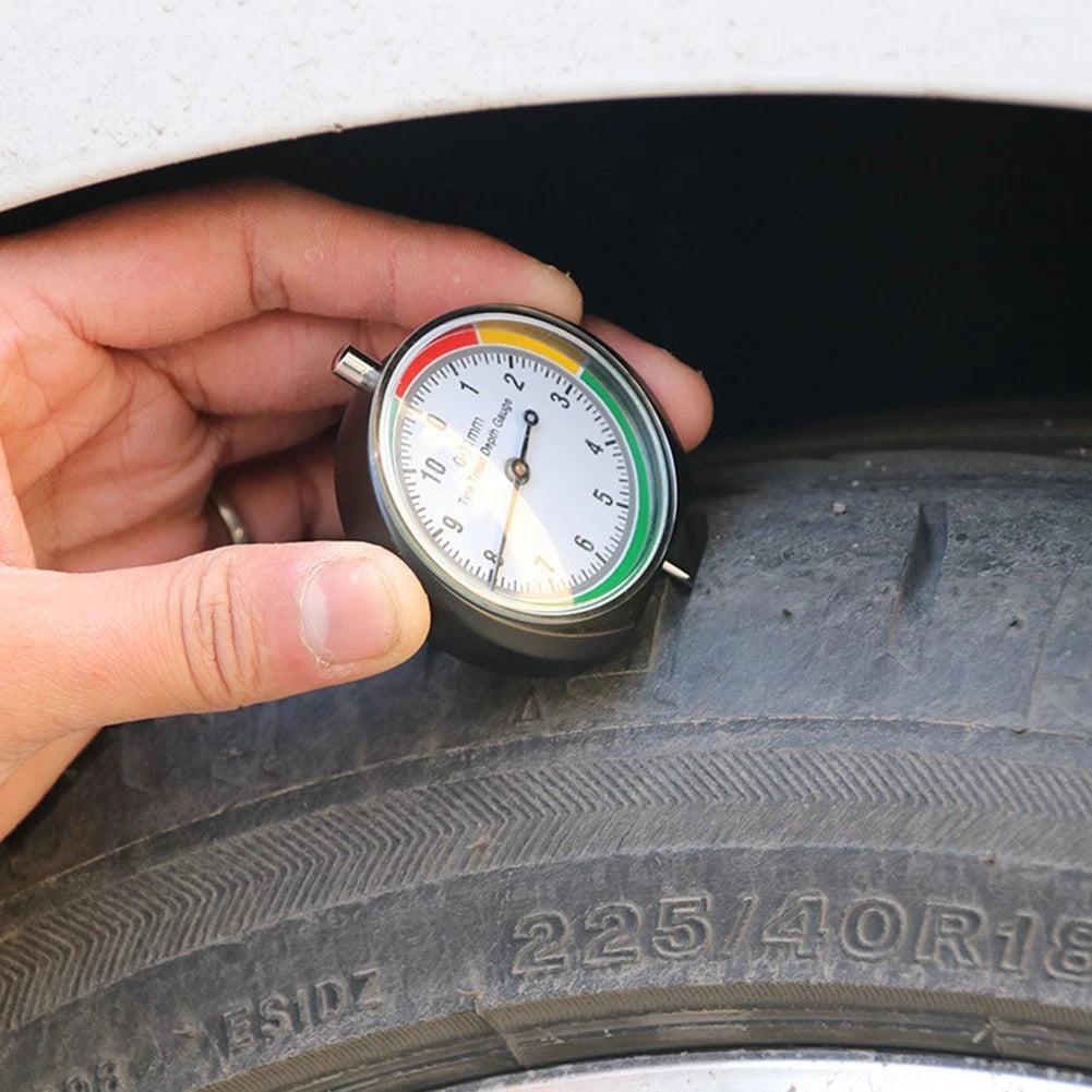 Tire Tread Depth Gauge Tool for Motorbikes and Vehicles