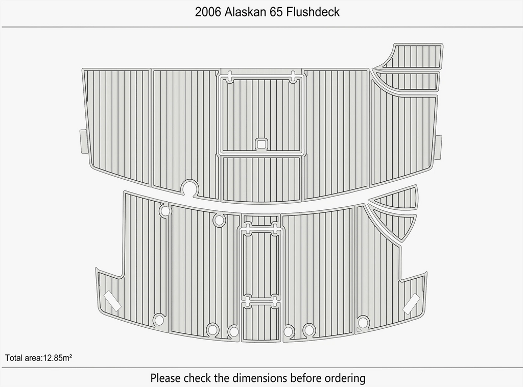EVA Pads for Alaskan 65 Flushdeck Swim Platform Cockpit (2006)