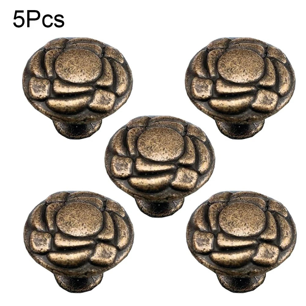 5Pcs Antique Drawer Cabinet Door Knob Pull for Jewelry Box
