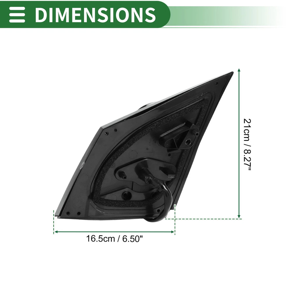 Right Door Mirror for Toyota Corolla (2014–2019) Manual Folding Gloss Black