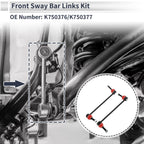 Set of 2 Front Stabilizer Bar Links for Ford Flex (2009) No.K750376/K750377