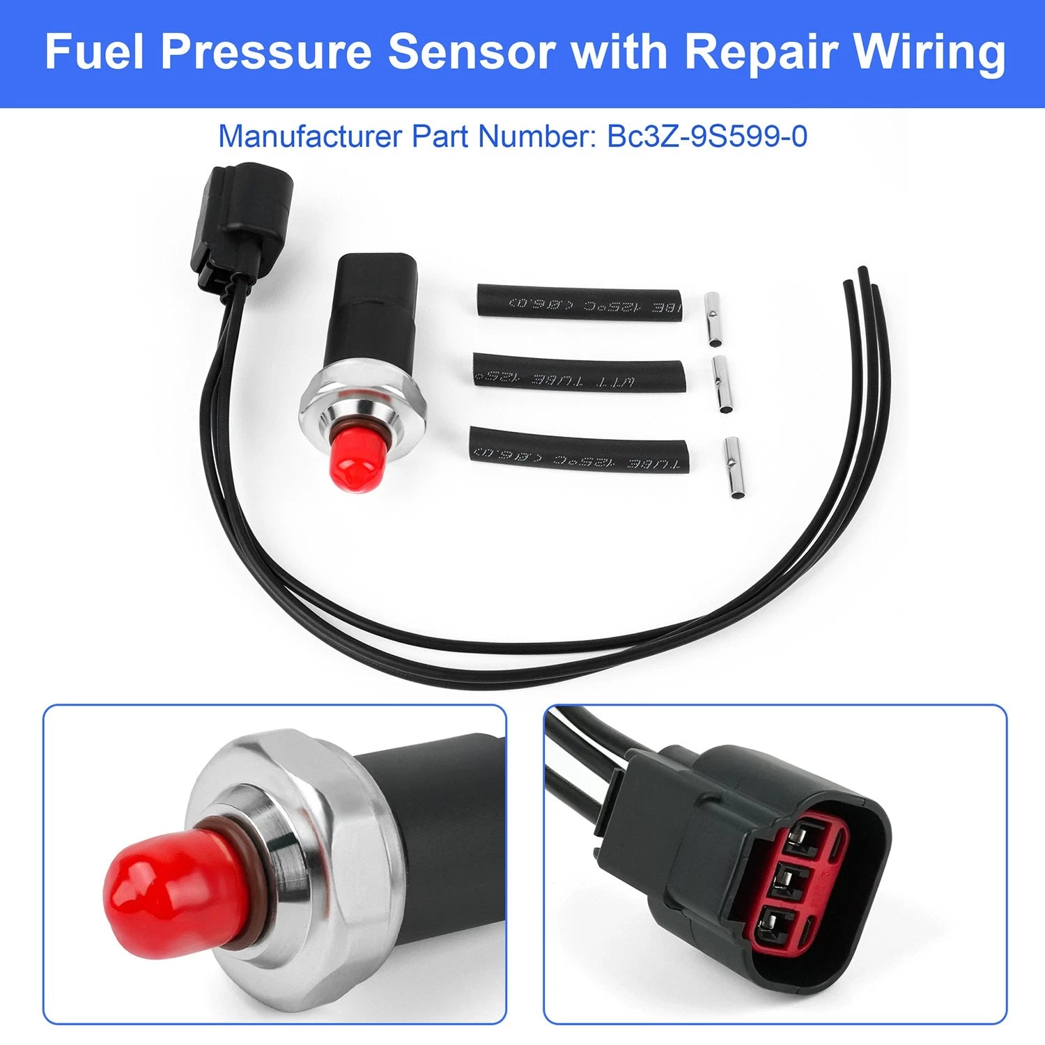Fuel Pressure Switch with Pigtail for Ford Super Duty 6.7L (2012–2016) BC3Z-9S599-C