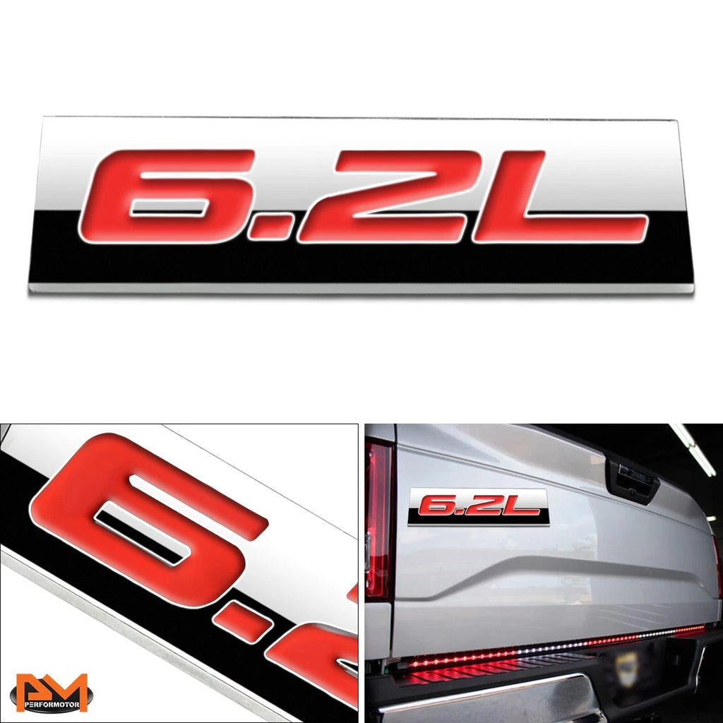 3D Polished Metal Red Decal Emblem for GMC/Chevrolet (2010–2023)