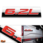 3D Polished Metal Red Decal Emblem for GMC/Chevrolet (2010–2023)