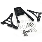 Black Backrest Sissy Bar with Leather Pad for Harley Sportster 883 1200 (2004–2023)