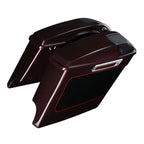 5" Stretched Saddlebag for Harley Touring (2014–2023) Midnight Crimson/Vivid Black