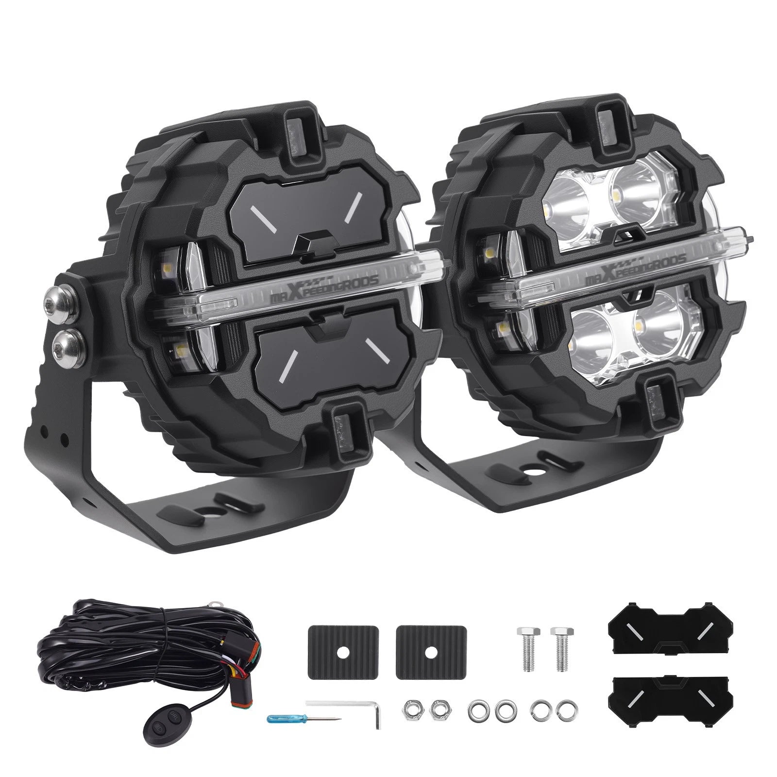 3.5" LED Pod Lights for Universal Vehicles (160W Spot Beam)