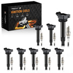 8 Pack Ignition Coils + Spark Plugs for Lexus GS430 Toyota 4Runner (2003–2005) UF230 UF493