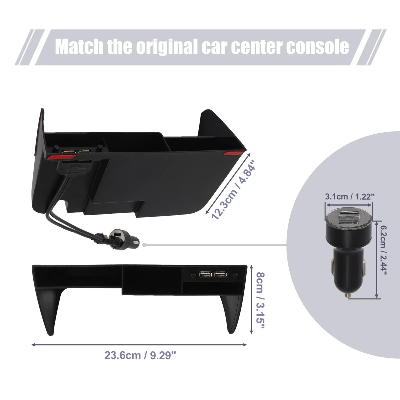 Center Console Storage Box Organizer for Toyota RAV4 (2019–2021)