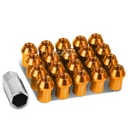 20 PC Closed End M12x1.25 35mm Tall Orange Aluminum Lug Nuts for JDM Vehicles