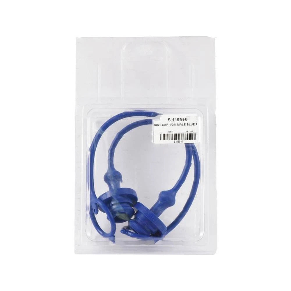 Set of 2 Dust Caps 1/2'' Blue for Agripak TM12L