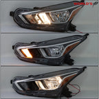 Halogen Headlight for Nissan Versa (2020–2021) Chrome Driver Left Side