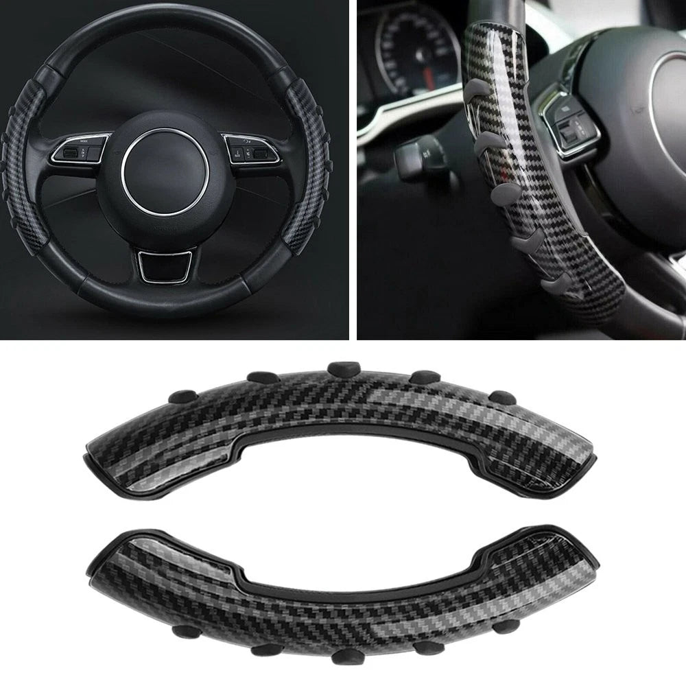 Carbon Fiber Steering Wheel Booster Cover for Universal Fit (37-39cm)