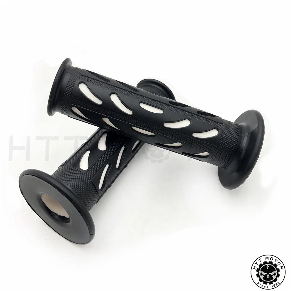 7/8" Bean Engraved White Plastic Hand Grips for Honda CBR 600