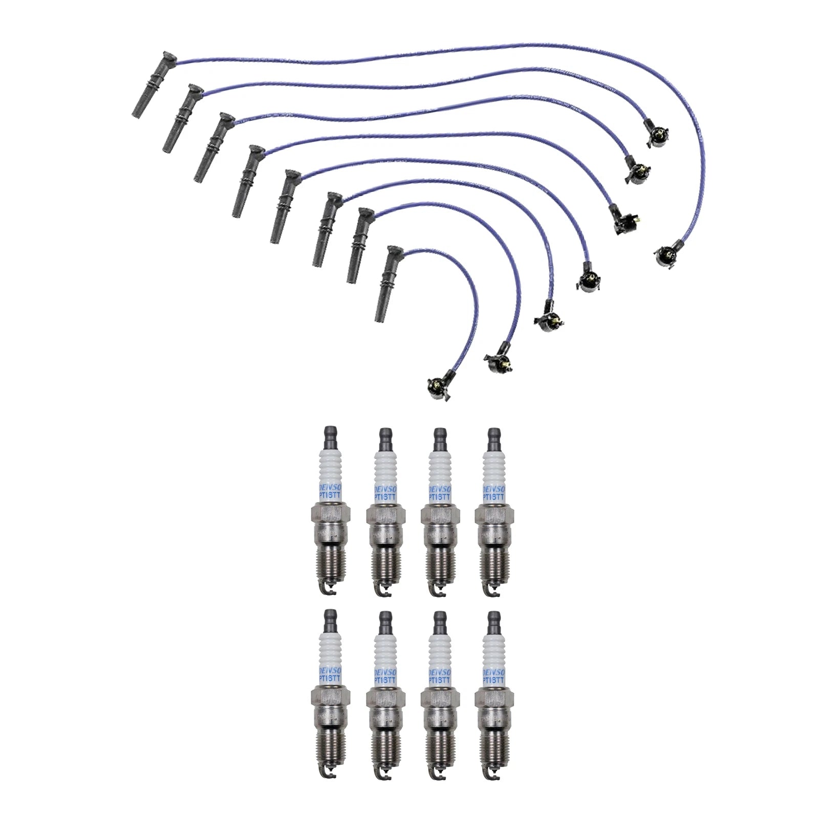 Denso Wire Set & 8 Platinum TT Spark Plugs for Ford Mustang (1994–2004)