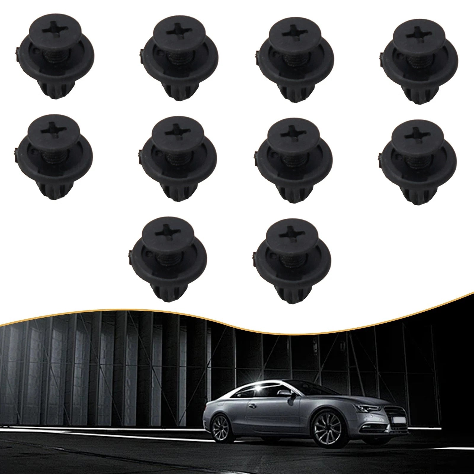 Set of 10 Inner Wheel Arch Liner Fastener Clips for Mini