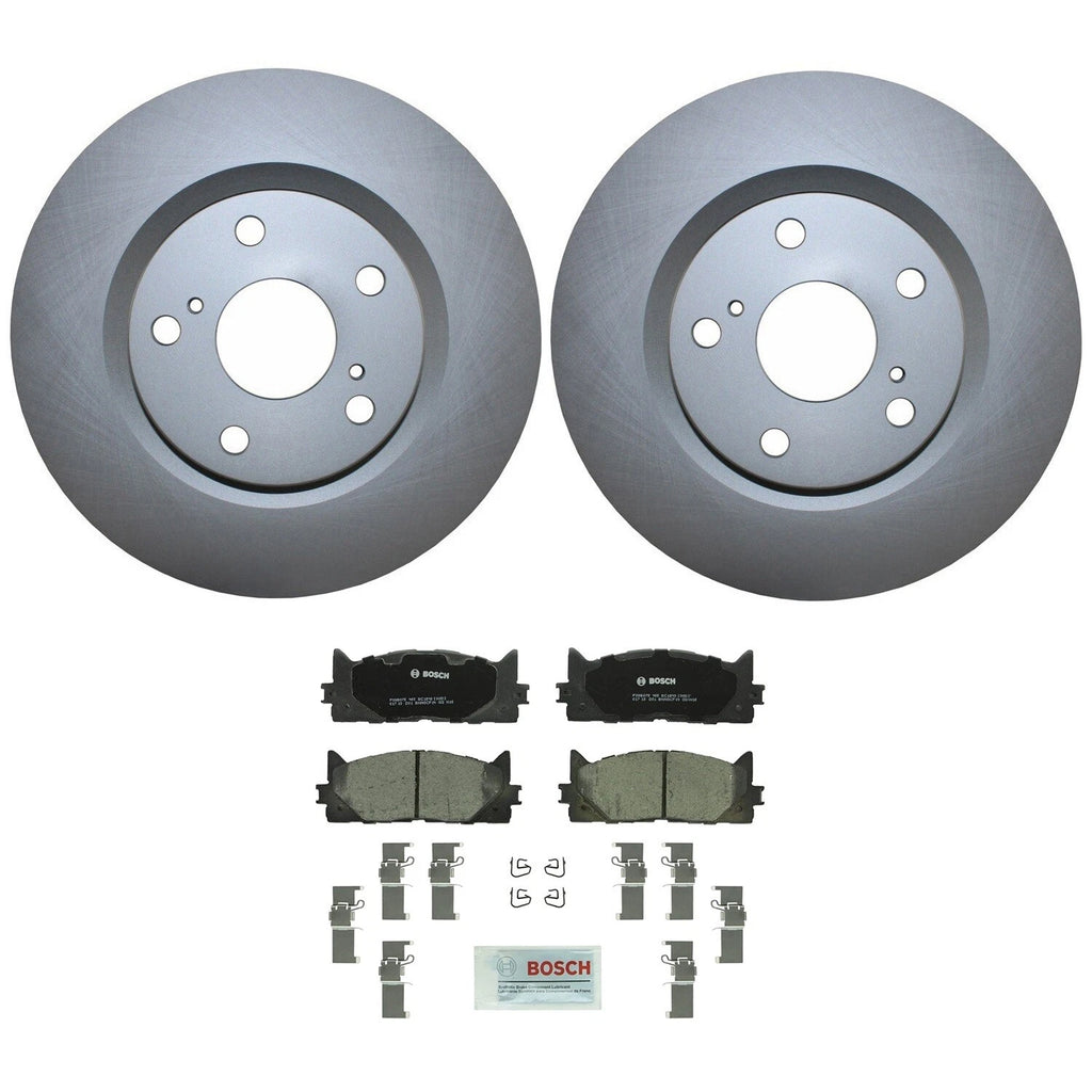 Front Brake Kit 296mm Disc Rotors & Bosch Pads for ES350 Avalon Camry (2007–2019)