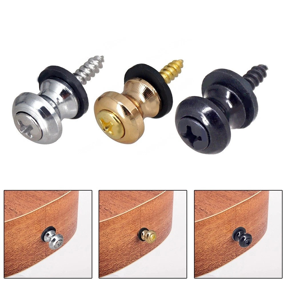 Professional Guitar Strap Locks for Mandolin Ukulele (Secure Screw Design)