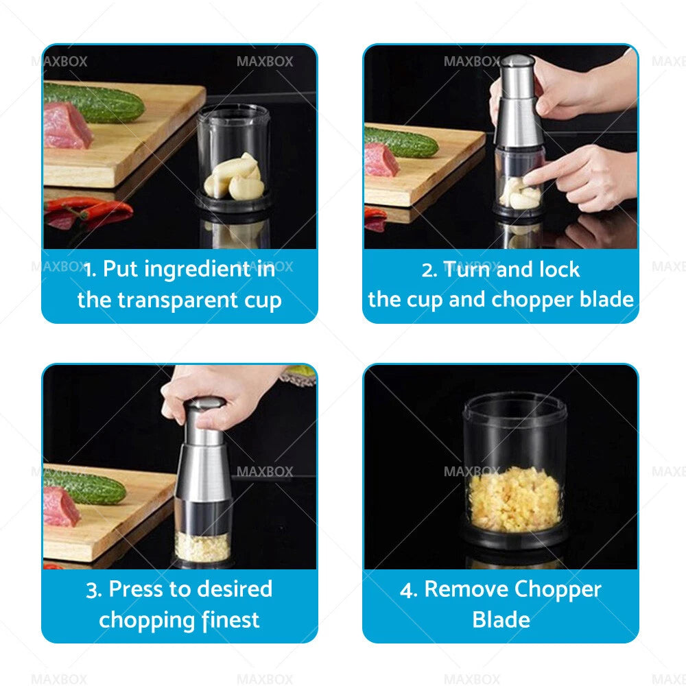 Garlic Chopper Stainless Steel 304 for Universal Use