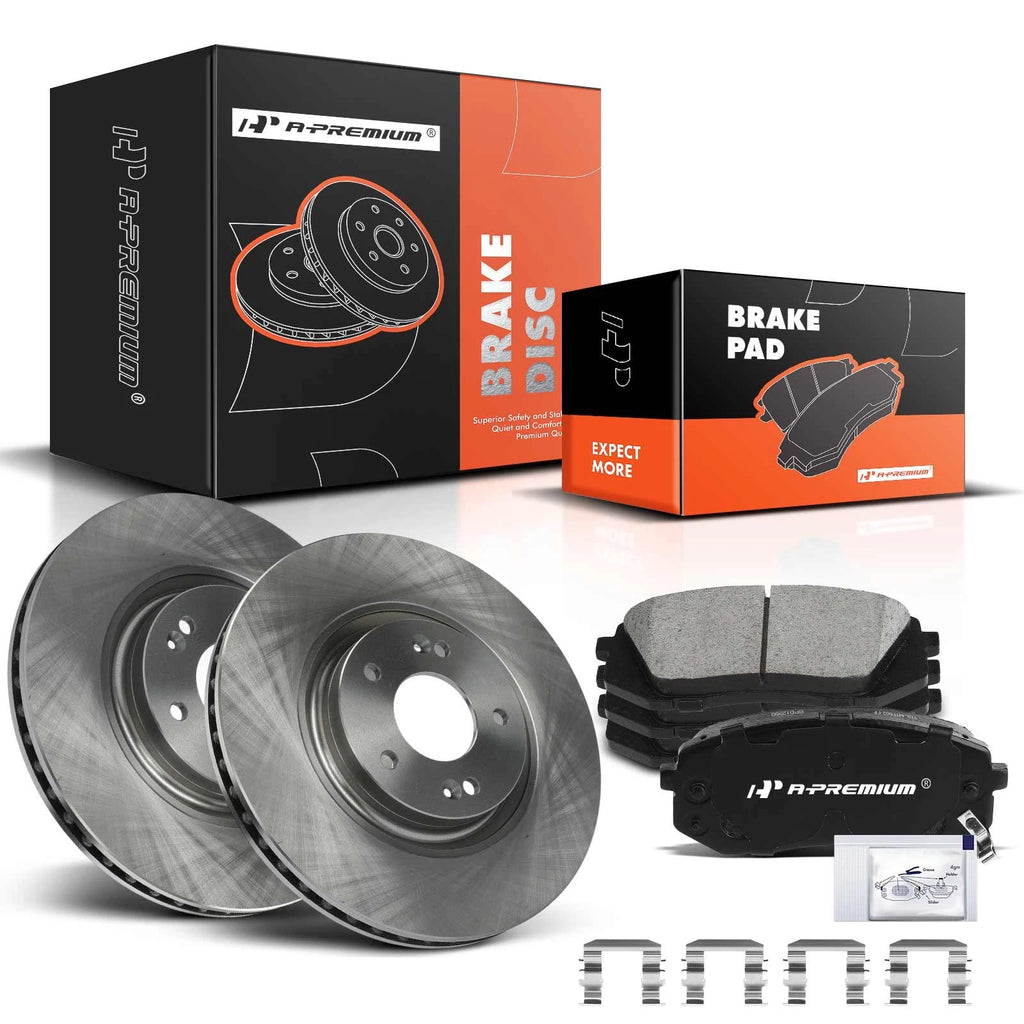 Front Disc Brake Rotor & Ceramic Pad Set for Hyundai Sonata Tucson (2011–2023)