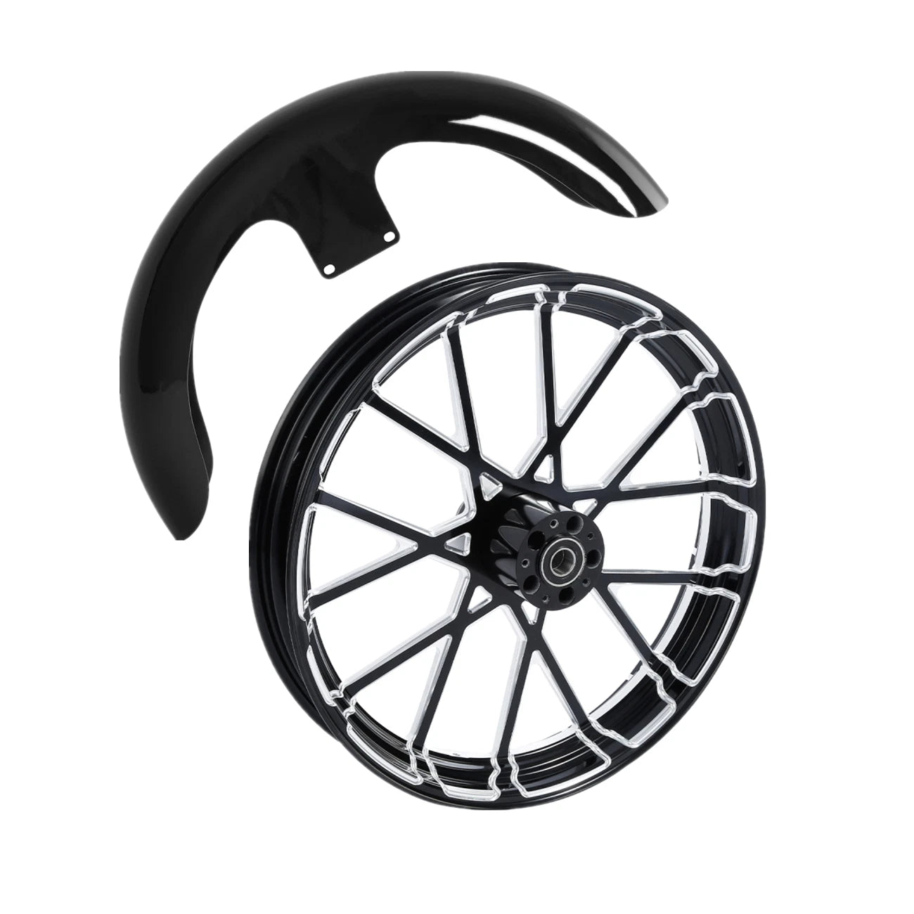21" Front Fender & Wheel Rim Hub for Harley Touring Glide (2008–2013)