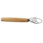 Stainless Steel Dough Whisk with Ergonomic Wood Handle