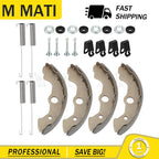 Front Brake Shoes Kit w/Springs & Pins for Honda Rancher 350 400 (2000–2006)