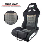 2X Reclinable Racing Bucket Seat Set for Universal Fit (Low Max)