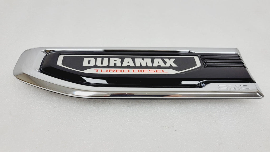 Left Fender Emblem Vent for GMC Sierra (2019–2026) Chrome Duramax Turbo Diesel 84431318