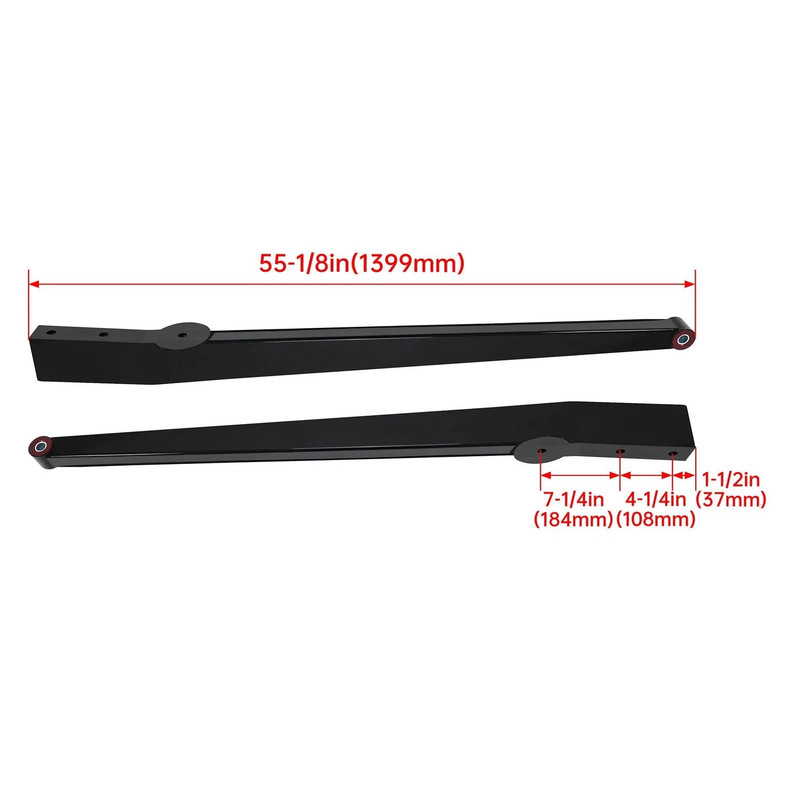 Set of 2 Tubular Trailing Arms for Chevrolet C10 C20 C30 (1960–1972)