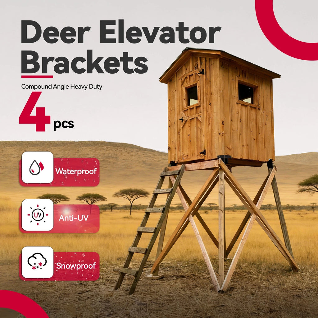 Set of 4 Heavy Duty Deer Elevator Brackets for Tree Stand