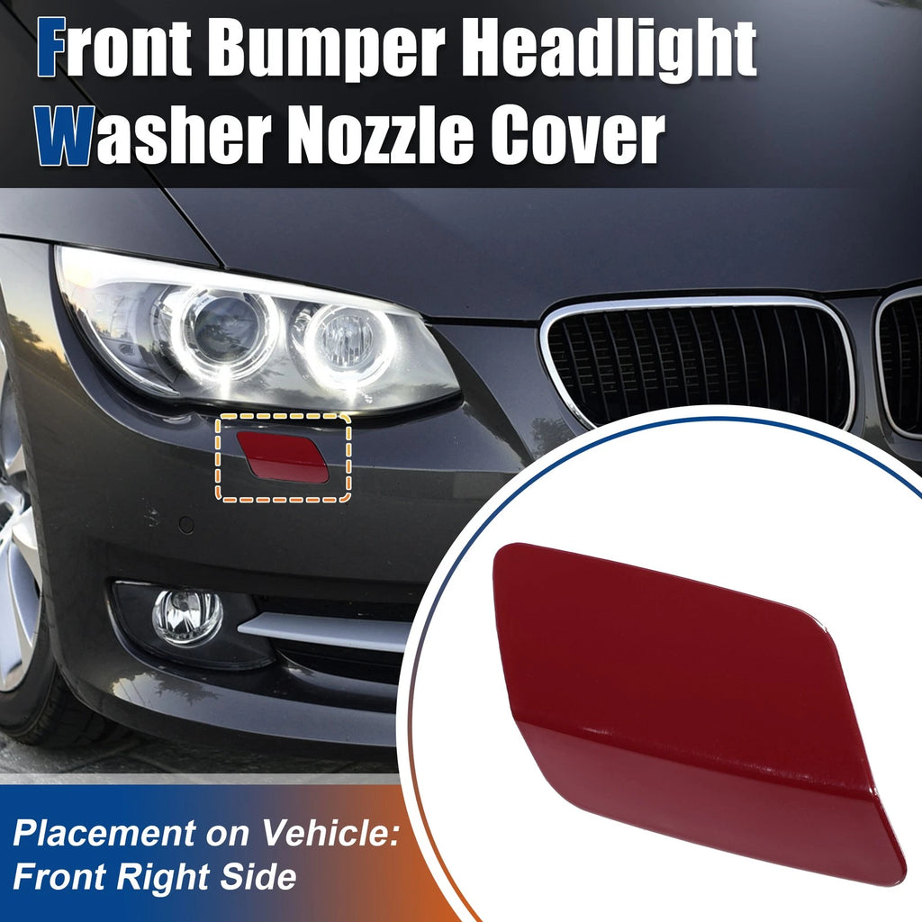 Right Side Front Bumper Washer Nozzle Cover for BMW E92 (2011–2013) Gloss Red
